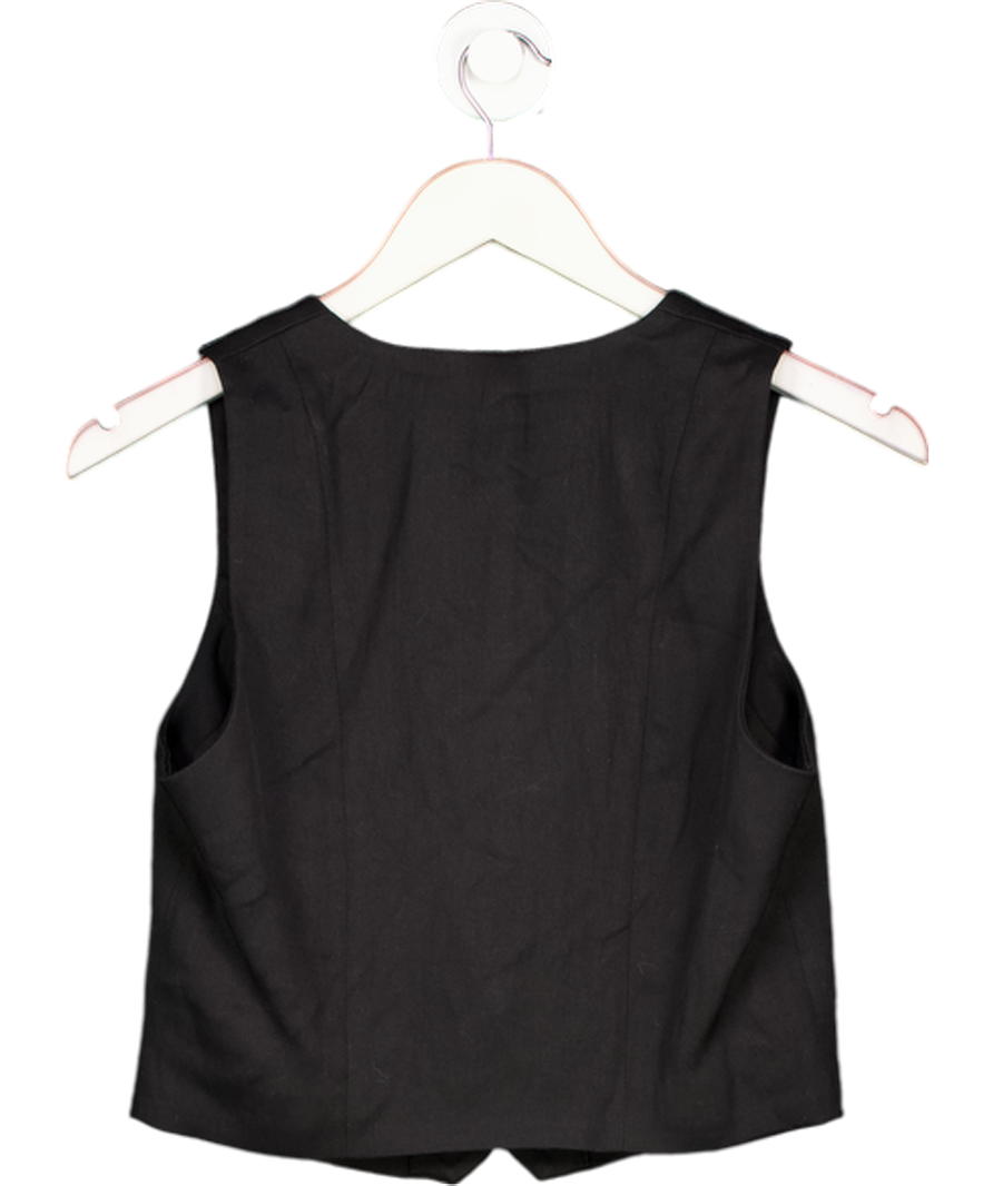H&M Black V-neck Suit Waistcoat UK 8