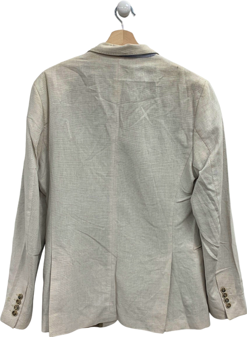 Zara Man Beige Textured Blazer UK M