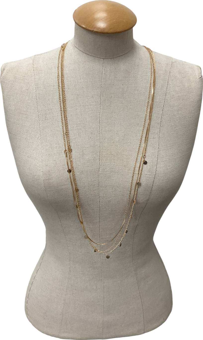 Metallic Three Piece Necklace One Size