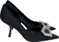 Urban Revivo Black Buckle Décor Heeled Pumps UK 4 EU 37