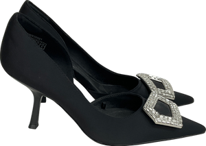 Urban Revivo Black Buckle Décor Heeled Pumps UK 4 EU 37