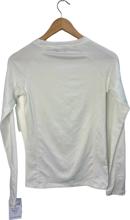 PrettyLittleThing White Long Sleeve Basic Top Size UK 8