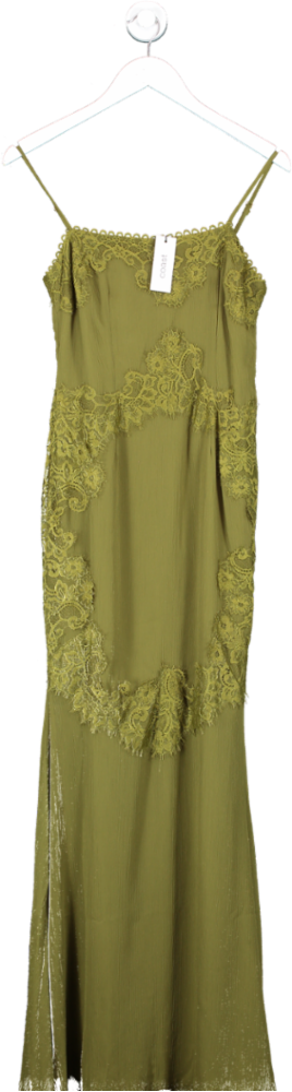 Coast Green Sophie Habboo Lace Trim Cami Maxi Dress UK 8