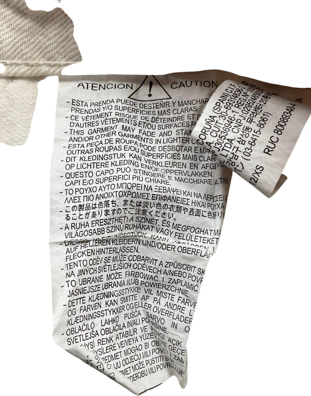 ZARA Cream Front Slit Denim Midi Skirt UK XS