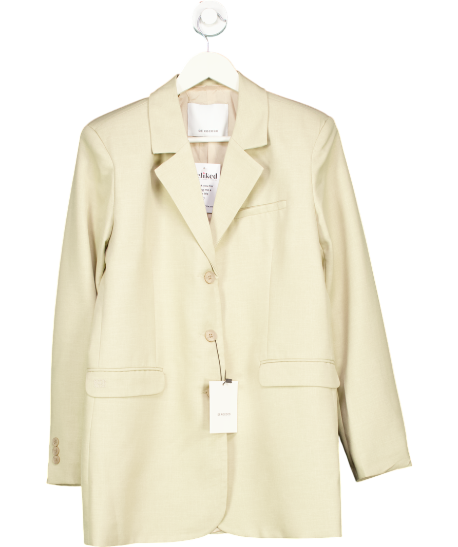 de rococo Beige Oversize Daddy Blazer UK XS