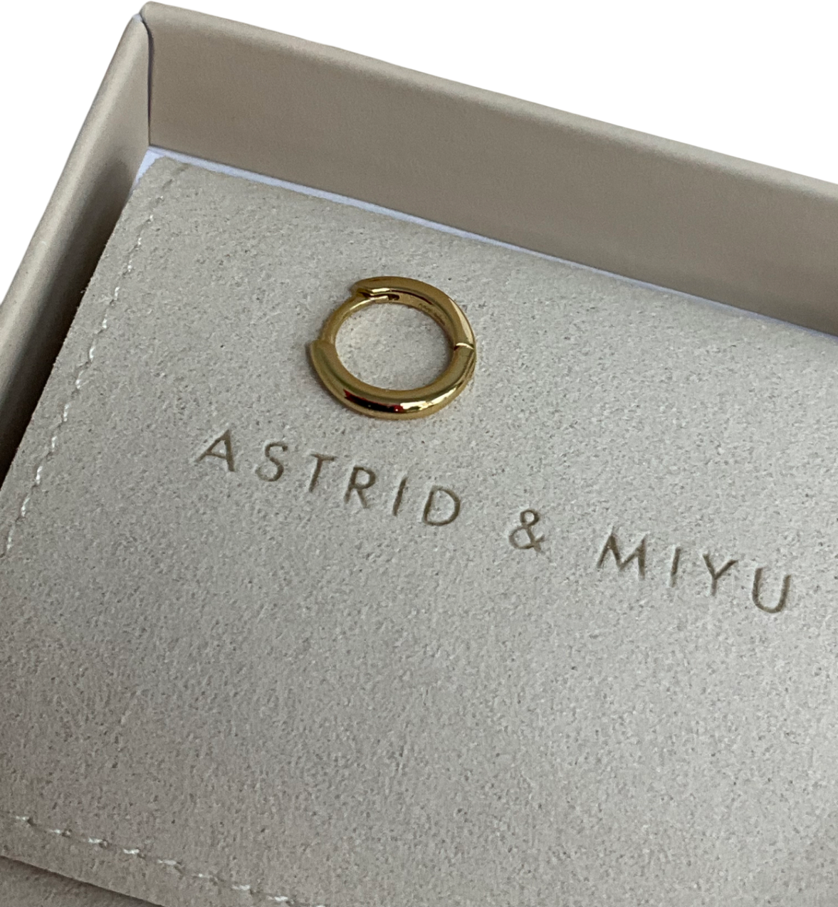 Astrid & Miyu Essential 8mm Hoop In Gold One Size