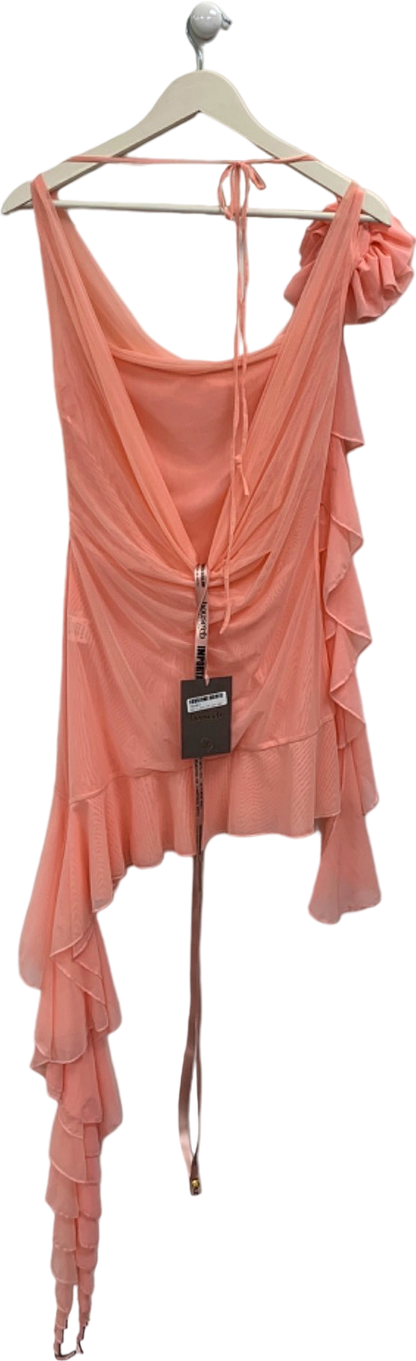 House of CB Bright Peach Charla Dress UK S