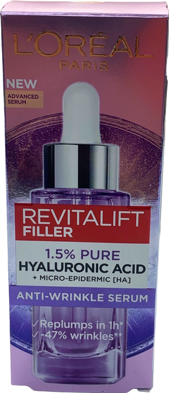 L'Oreal Paris Revitalift Filler 1.5% Pure Hyaluronic Acid Anti-Wrinkle Serum 30ml
