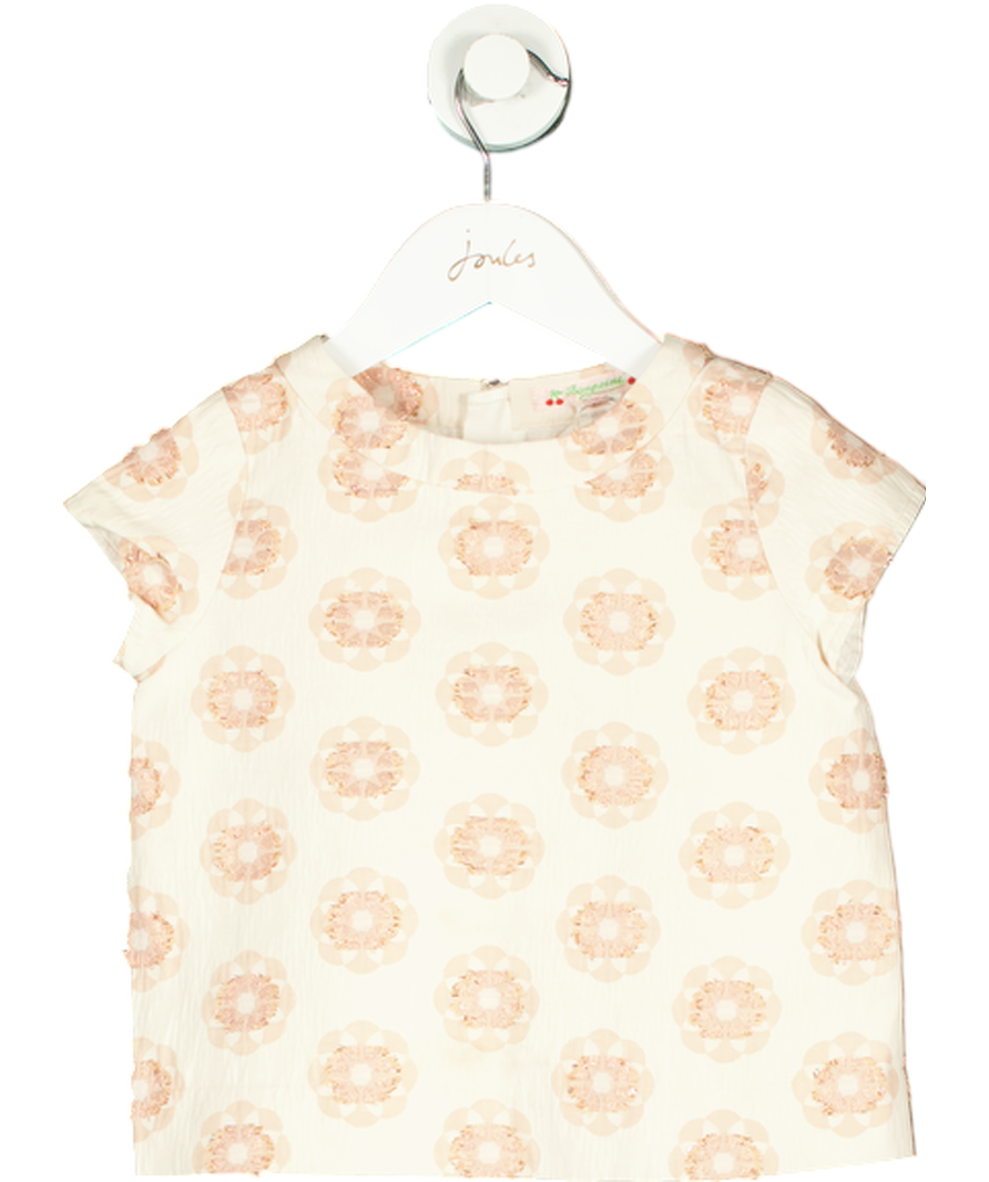 Bonpoint Pink Cotton Blend Rose Blouse 4 Years