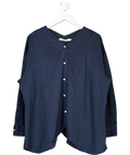 Something To Hold Blue Cotton Tulip Shirt UK L