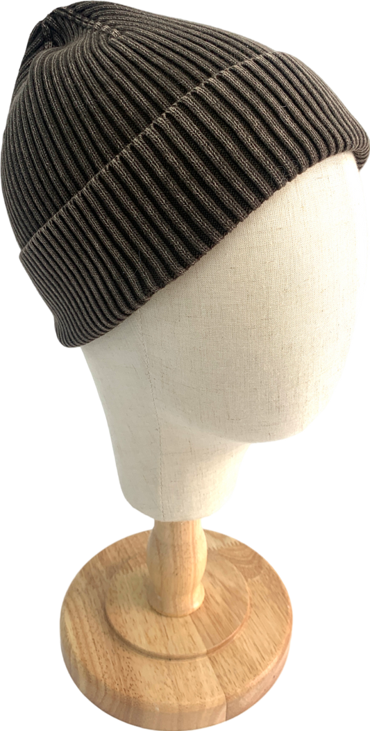 H&M Brown Ribbed Beanie Hat One Size