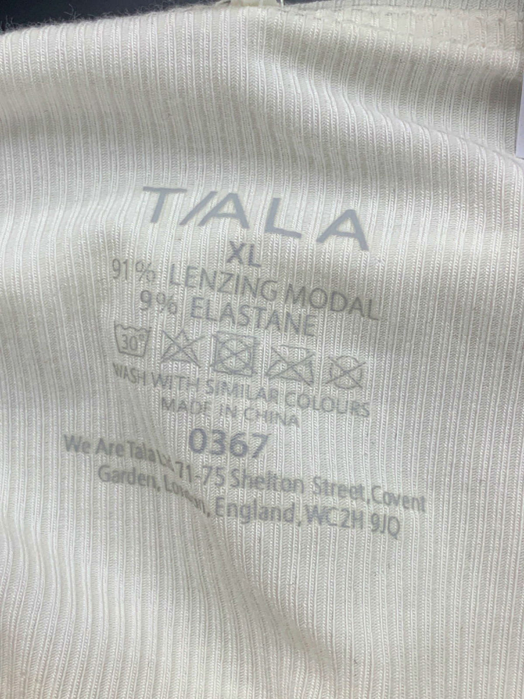 TALA White Long Sleeve Bodysuit XL