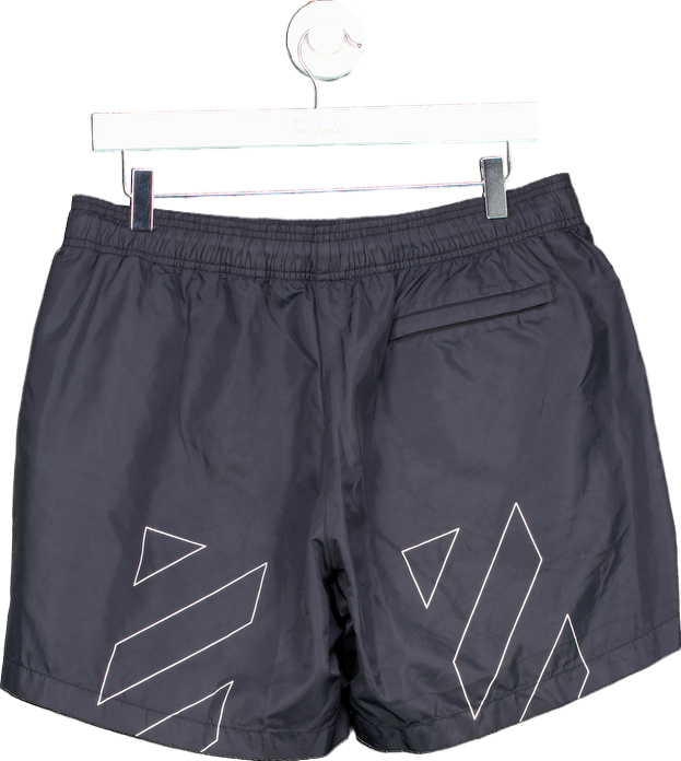 Off-White Black Off-White Diag Outline Swimshorts UK XL