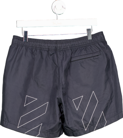 Off-White Black Off-White Diag Outline Swimshorts UK XL