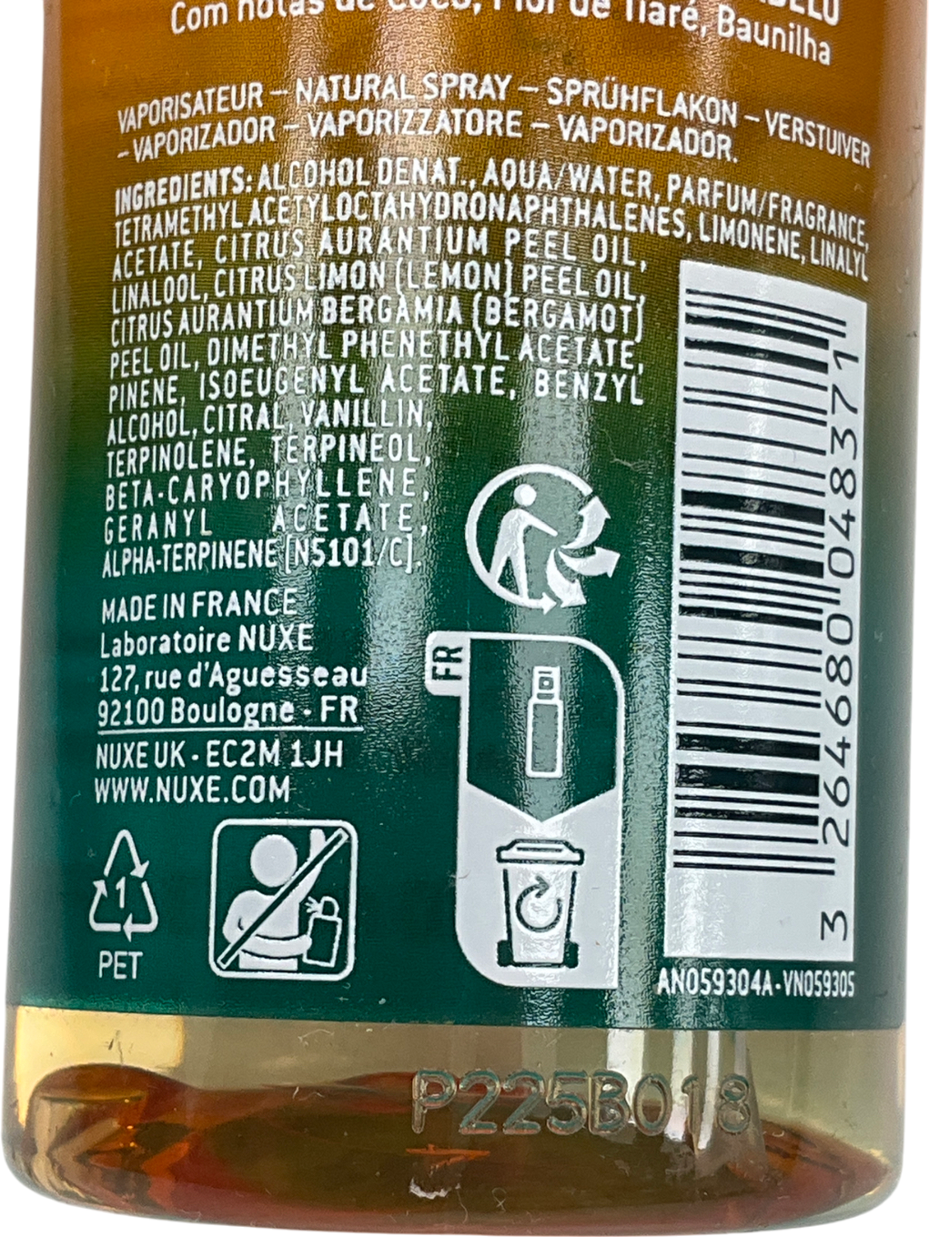 Nuxe Hair & Skin Sunset Bliss Body And Hair Fragrant Mist 100ml