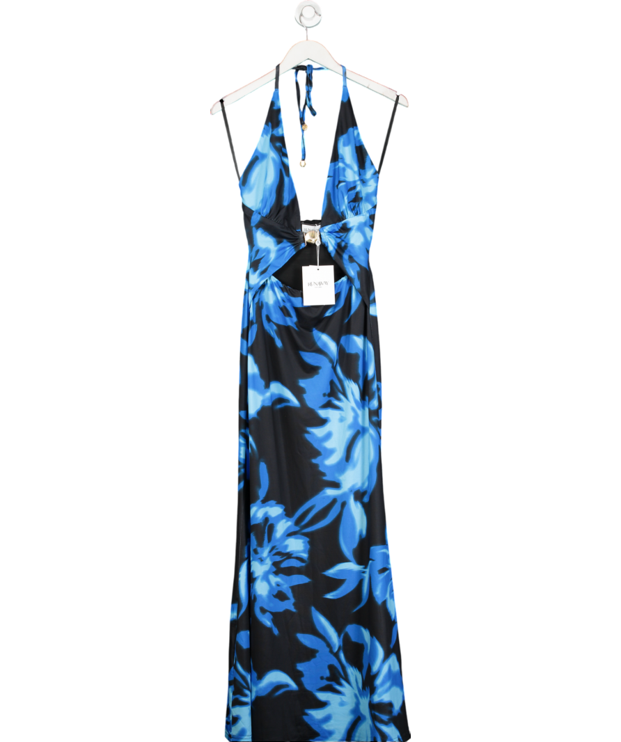 Runaway The Label Blue Halston Maxi Dress UK XS