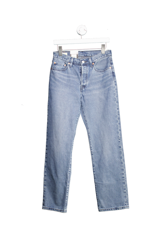 levis Blue 501 Mid Rise 90s Straight Leg Jeans W26