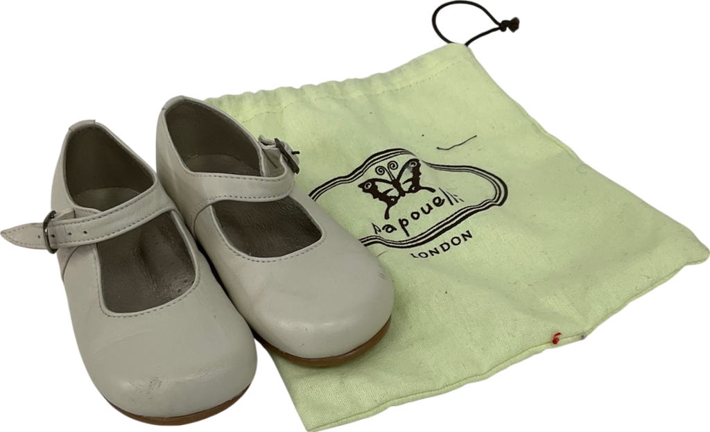 Papouelli Cream Sienna Leather Shoes UK 7 EU 24 👼