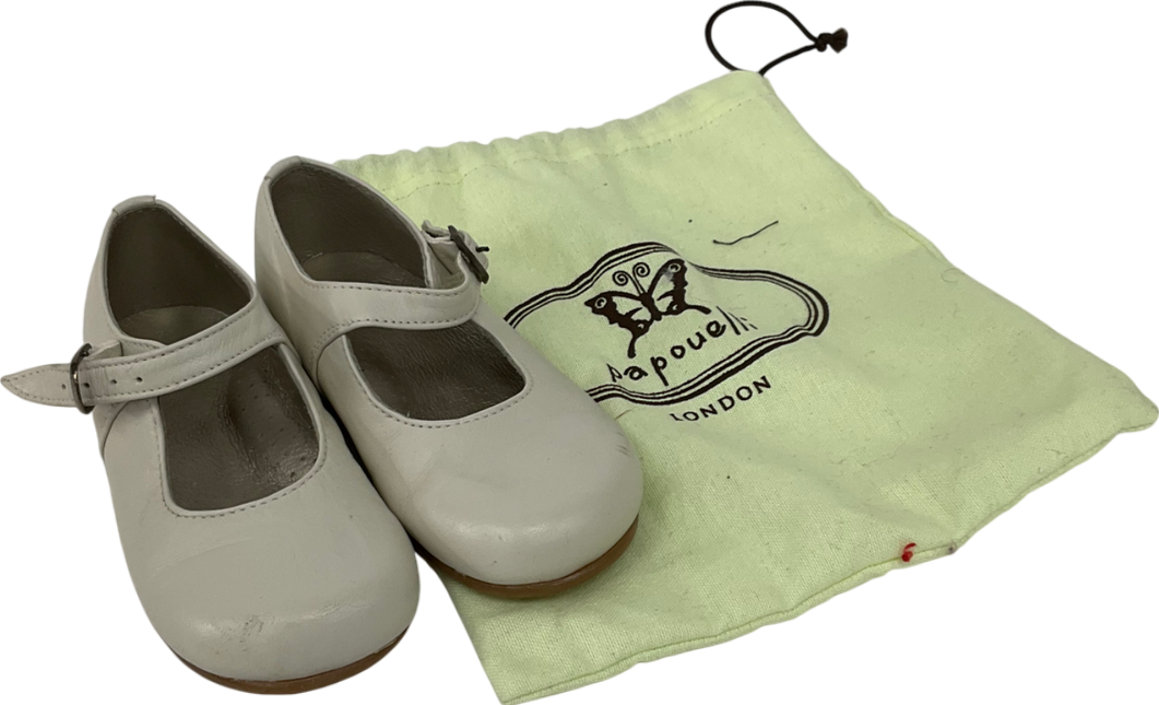 Papouelli Cream Sienna Leather Shoes UK 7 EU 24 👼