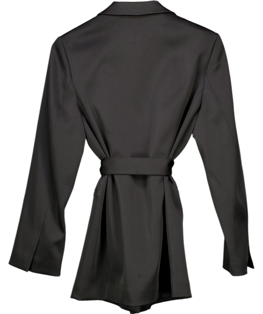 H&M Black Tie-belt Blazer UK S