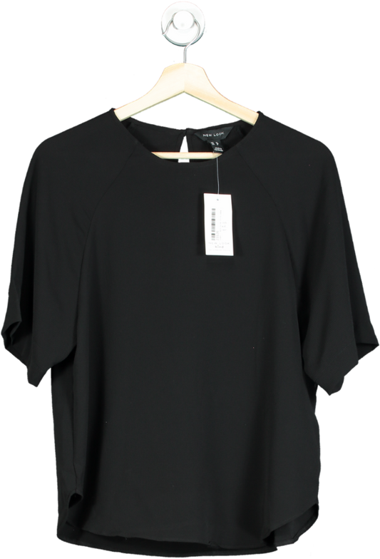 New Look Black Woven Tee UK 10