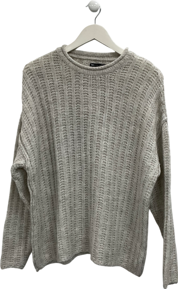 ASOS Beige Oversize Knit Jumper UK S