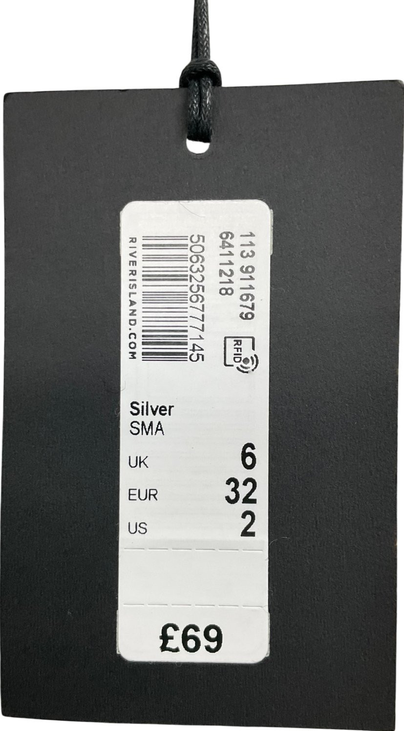 River Island Metallic Collarless Jacket UK 6