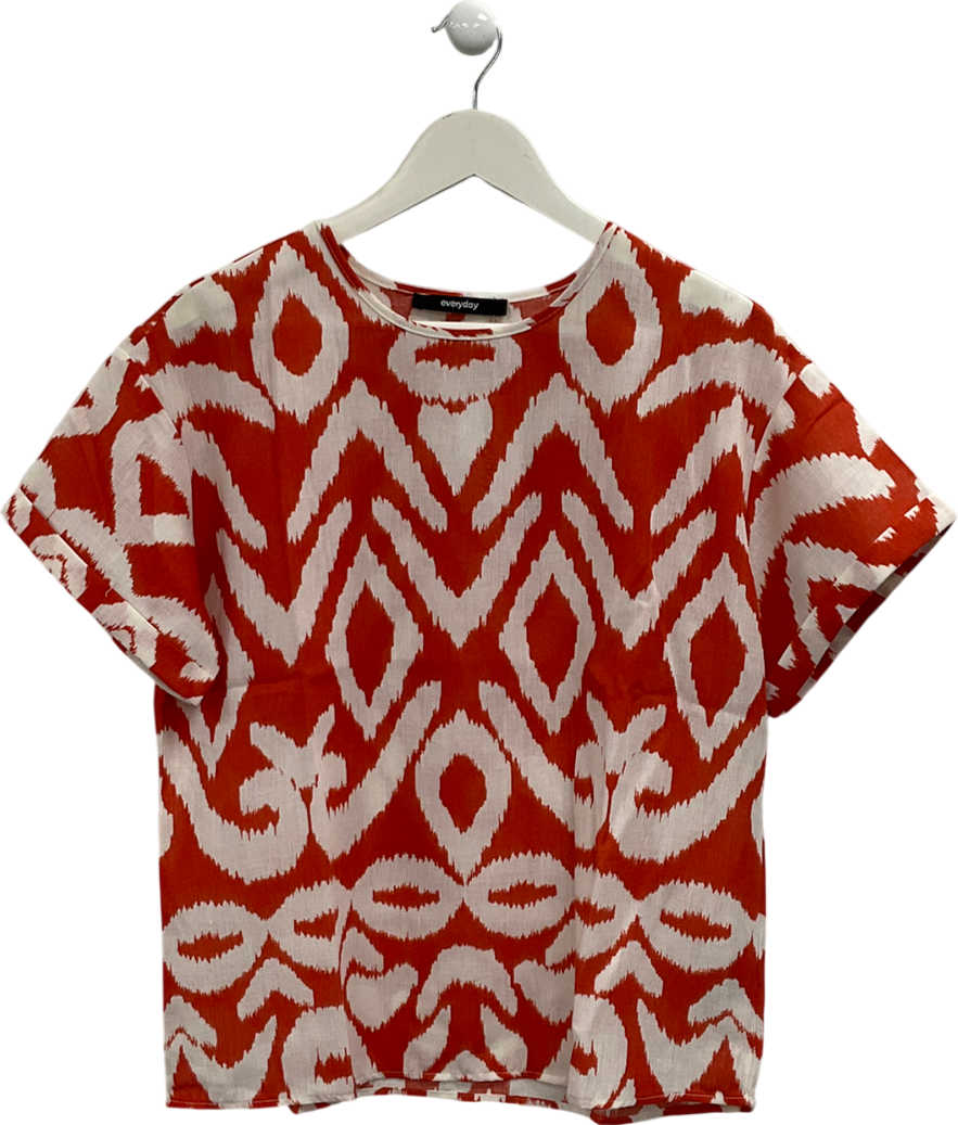 Everyday Orange Tribal Print Top UK 12