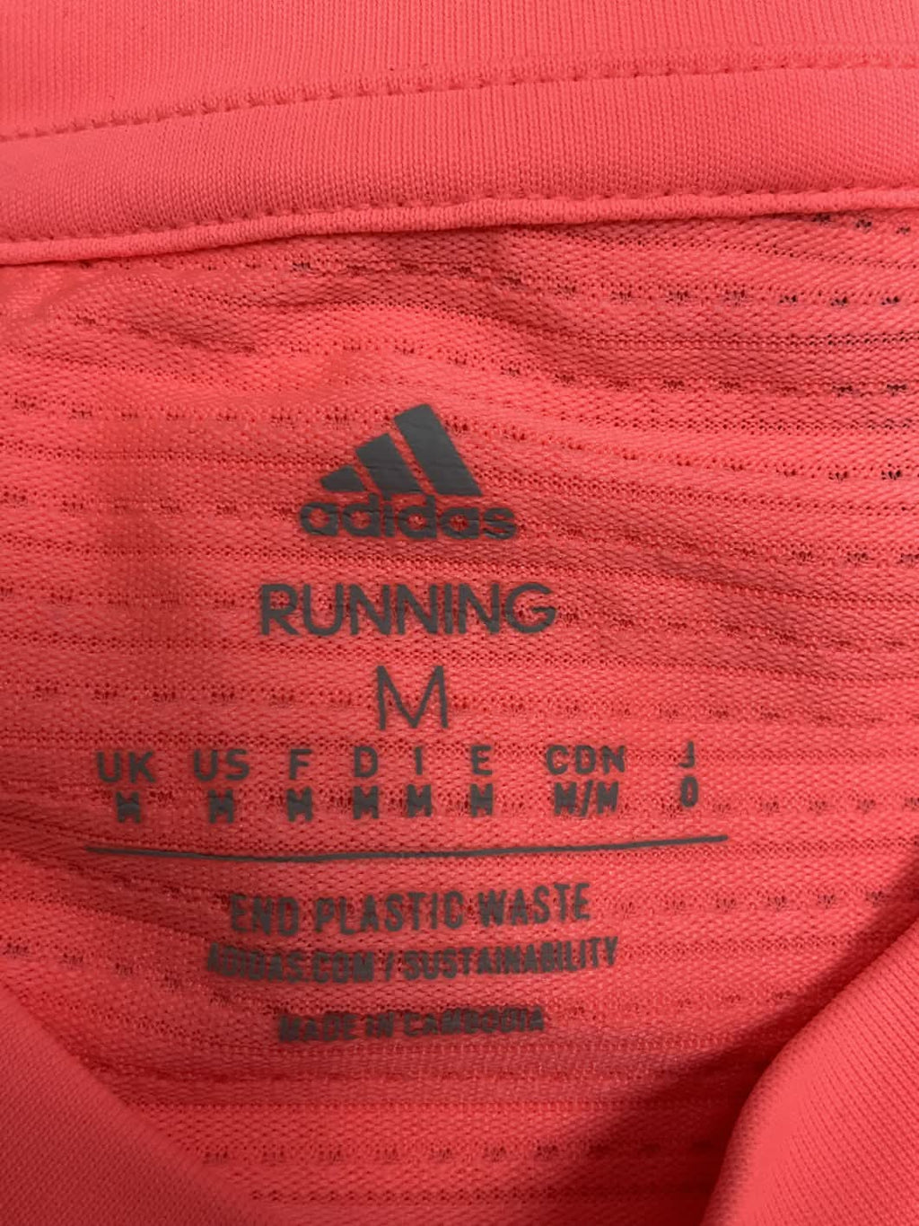 adidas Orange Reflective Running Top UK M