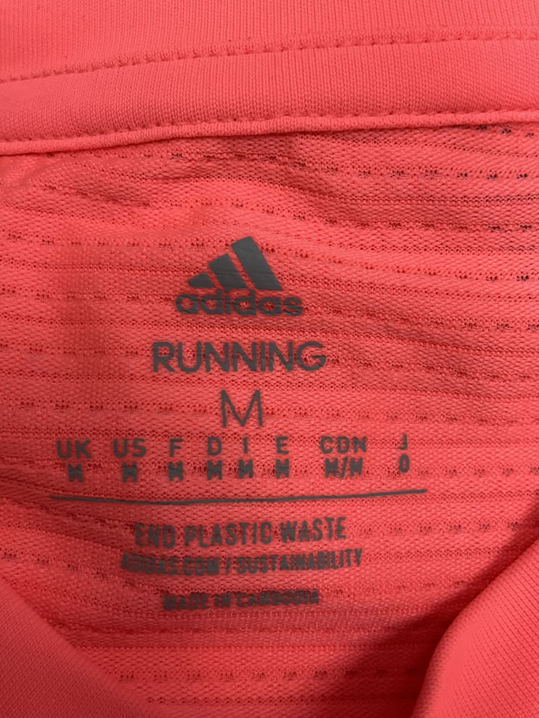 adidas Orange Reflective Running Top UK M