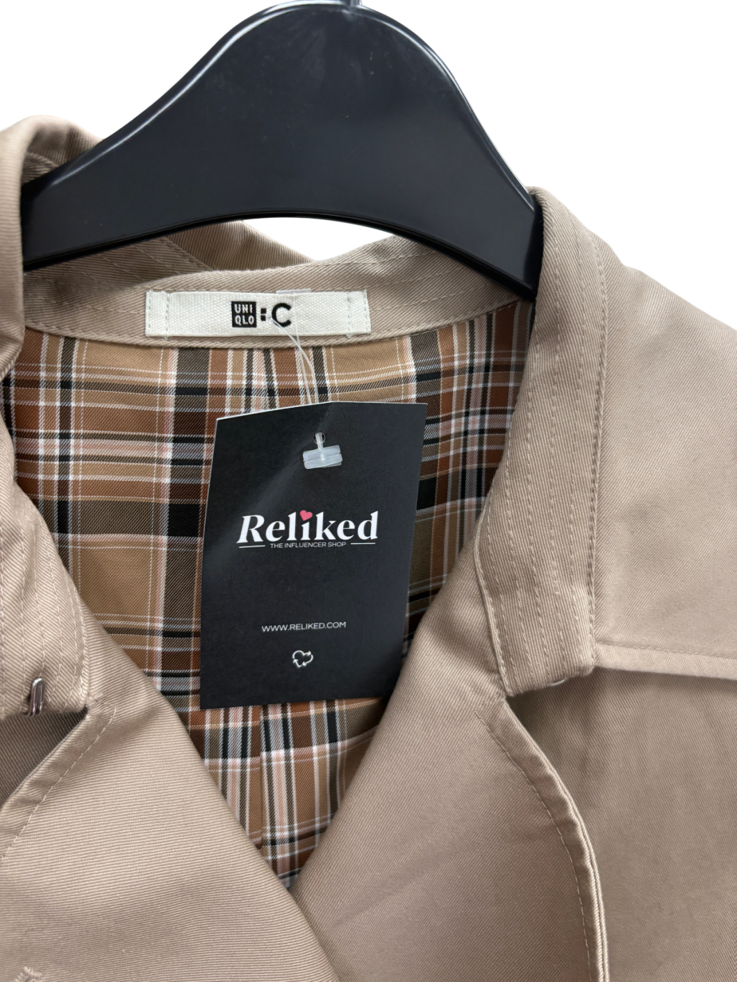 Uniqlo Beige Trench Coat UK M