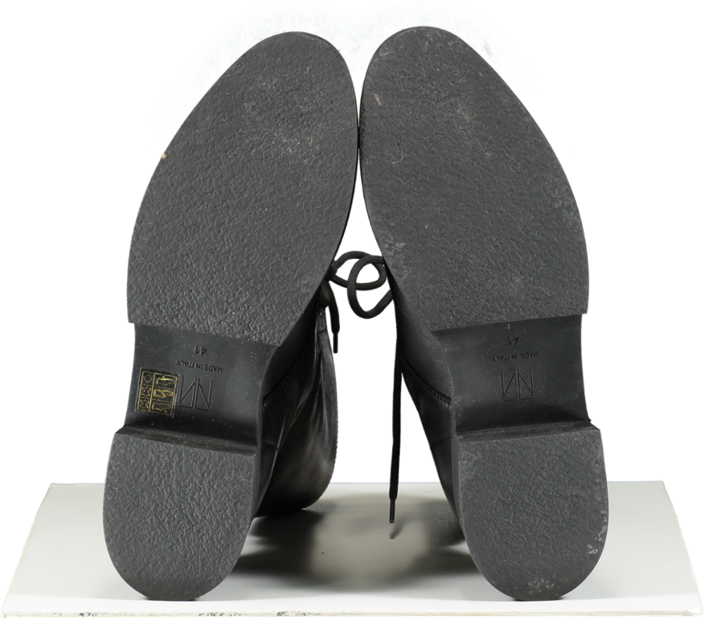 Tamara Mellon Black Leather Lace Up Calf Boots UK 8 EU 41 👠