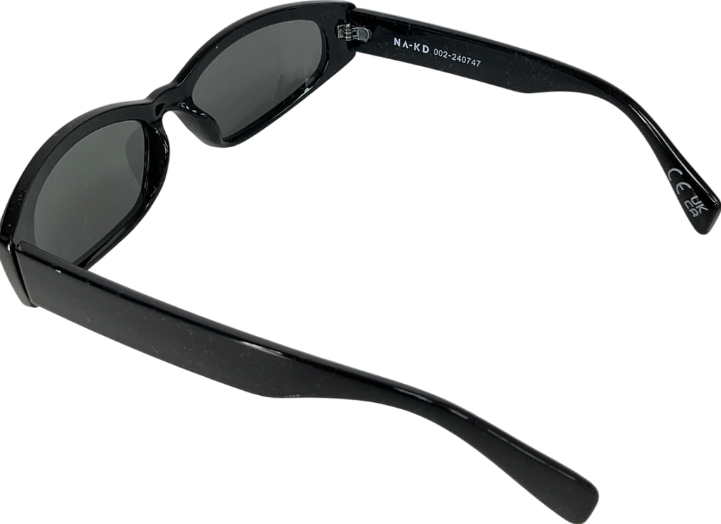 NA-KD Black Slim Sunglasses One Size