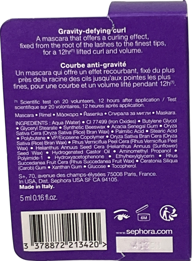 sephora Love The Lift Instant Curl And Volume Mascara Black 5ml