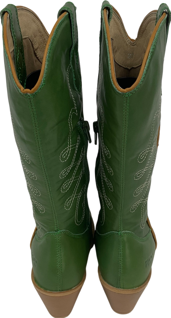ROC Green Western Cowboy Boots UK 4 EU 37 👠
