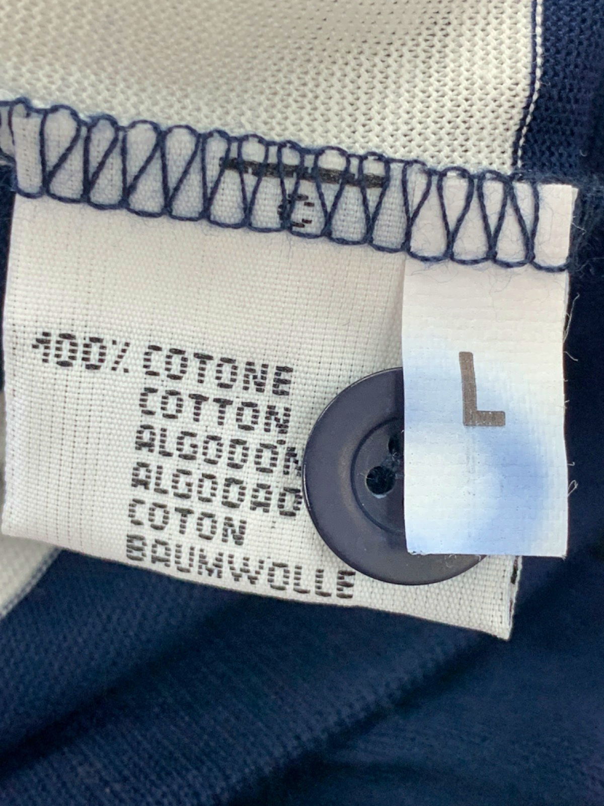 Paul & Shark Navy/White Striped Polo Shirt UK L