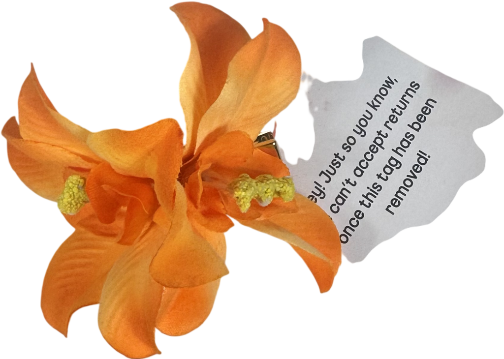 ASOS Orange Air Clip With Faux Flower Design One Size