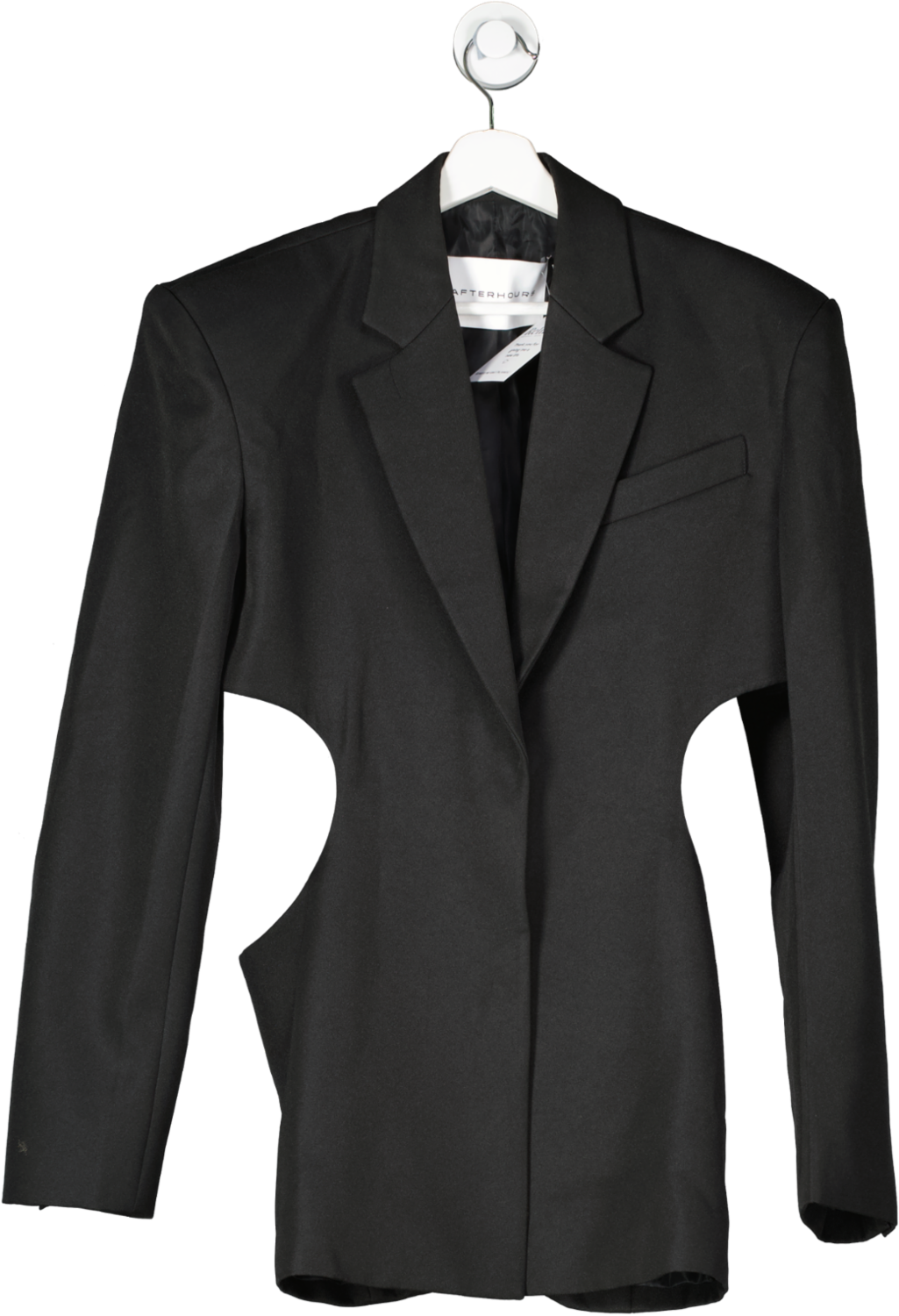 Afterhours Black Oversized Twist Back Blazer Dress One Size