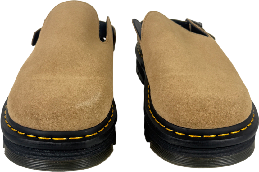 Dr Martens Nude Zebzag Suede Casual Slingback Platform Mules UK 10 EU 44