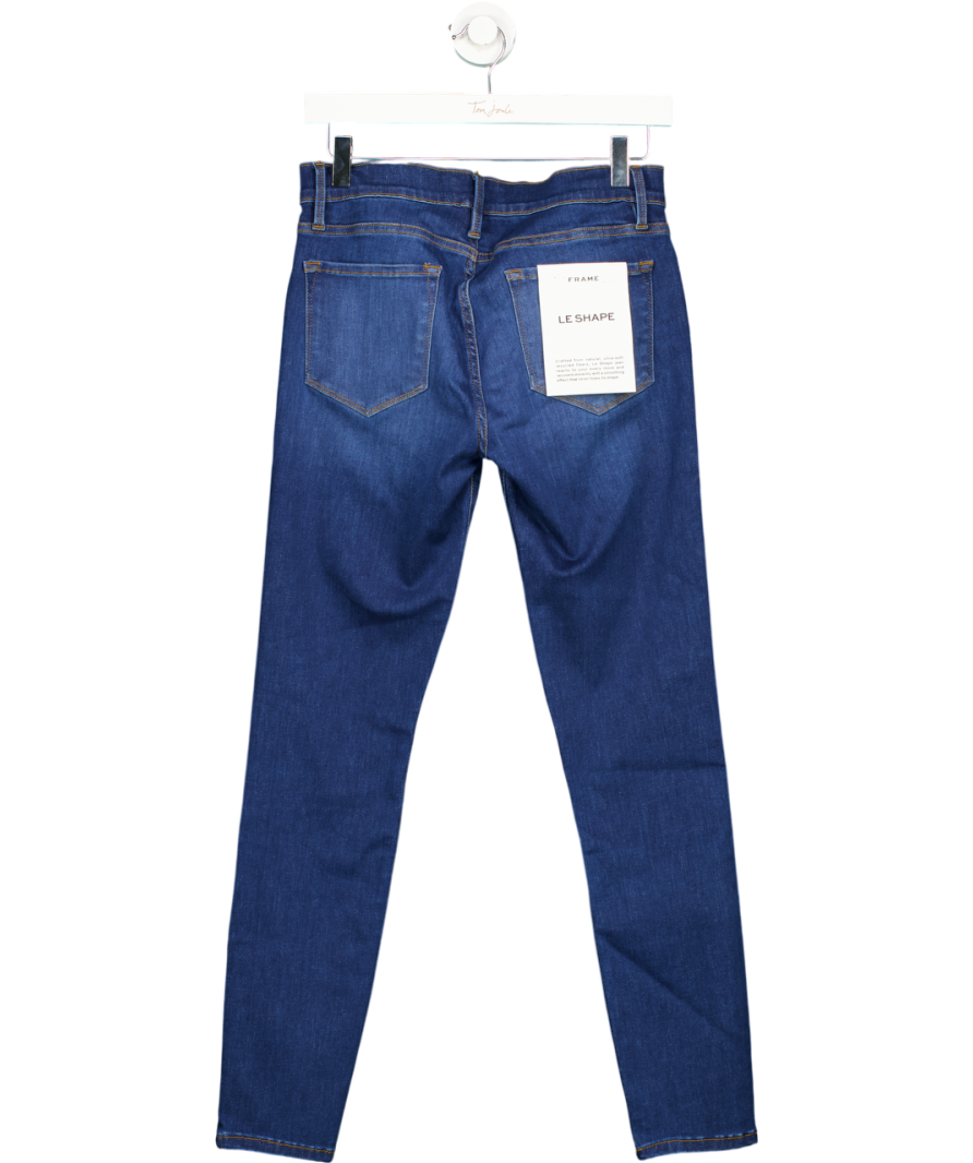 FRAME Blue Super Stretch Denim High Rise Skinny Ankle Jeans W28