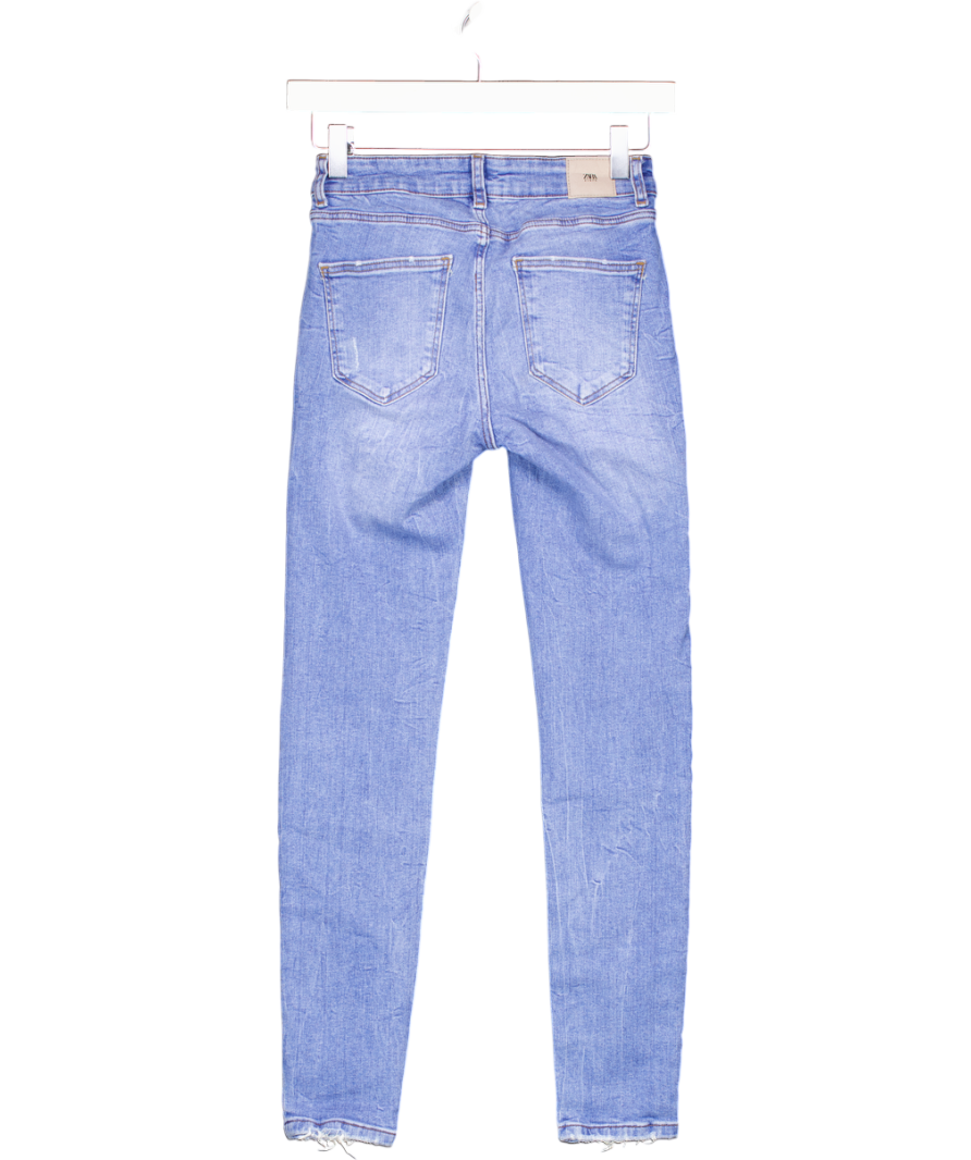 ZARA Blue Stretch Skinny Jeans UK 6