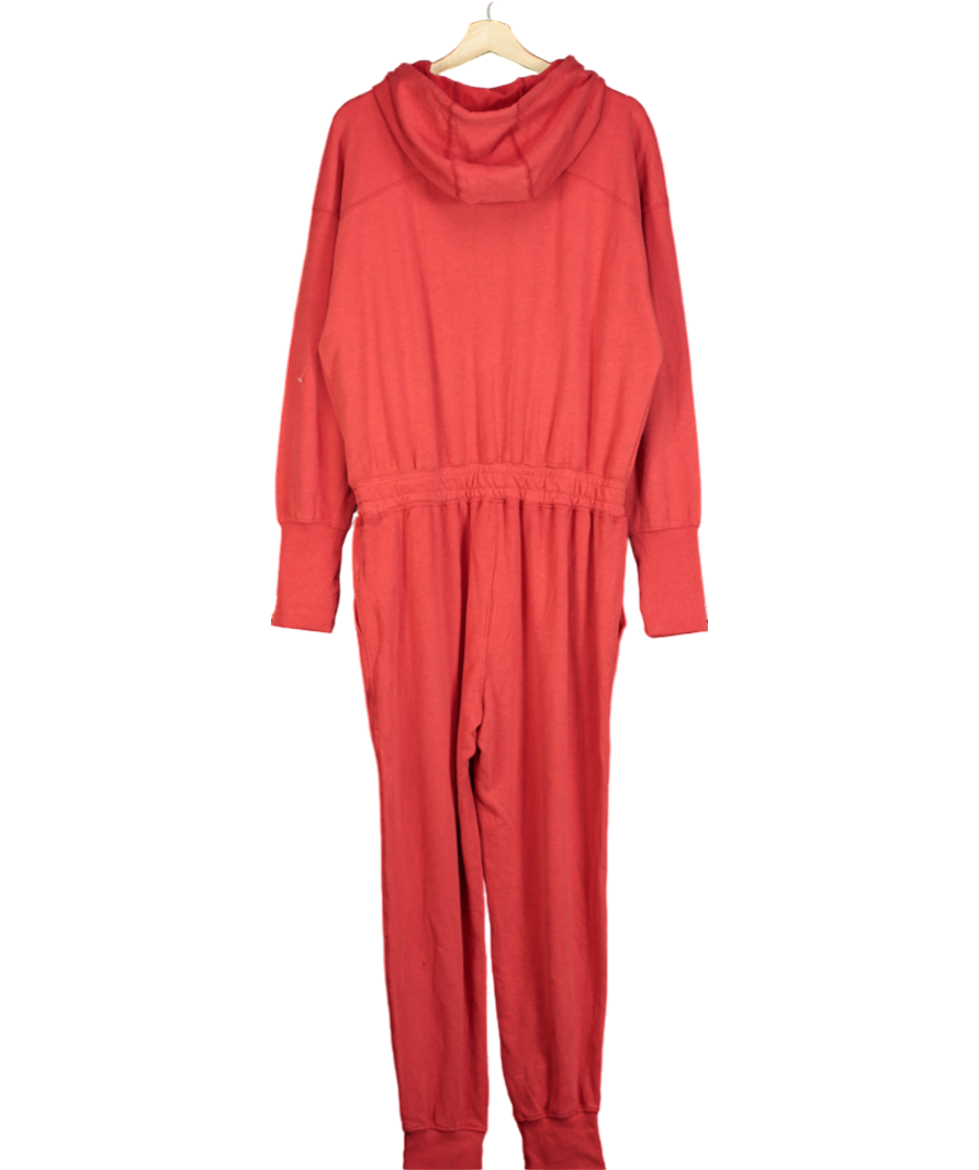 Free People Red Movement Hooded Elasticated Onesie UK M