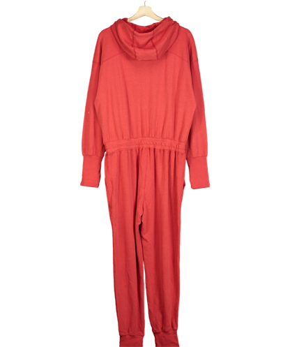 Free People Red Movement Hooded Elasticated Onesie UK M