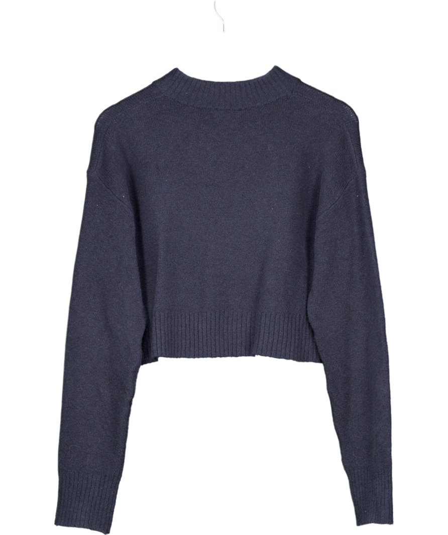 Adanola V Neck Supersoft Embroidered Logo Sweater -midnight Blue UK S