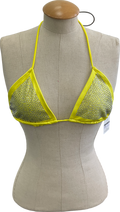 duo daze Bright Yellow Diamanté Embellished Bikini Top UK M