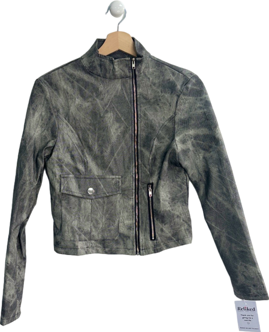 Fashion Nova Grey Washed Denim Jacket XS