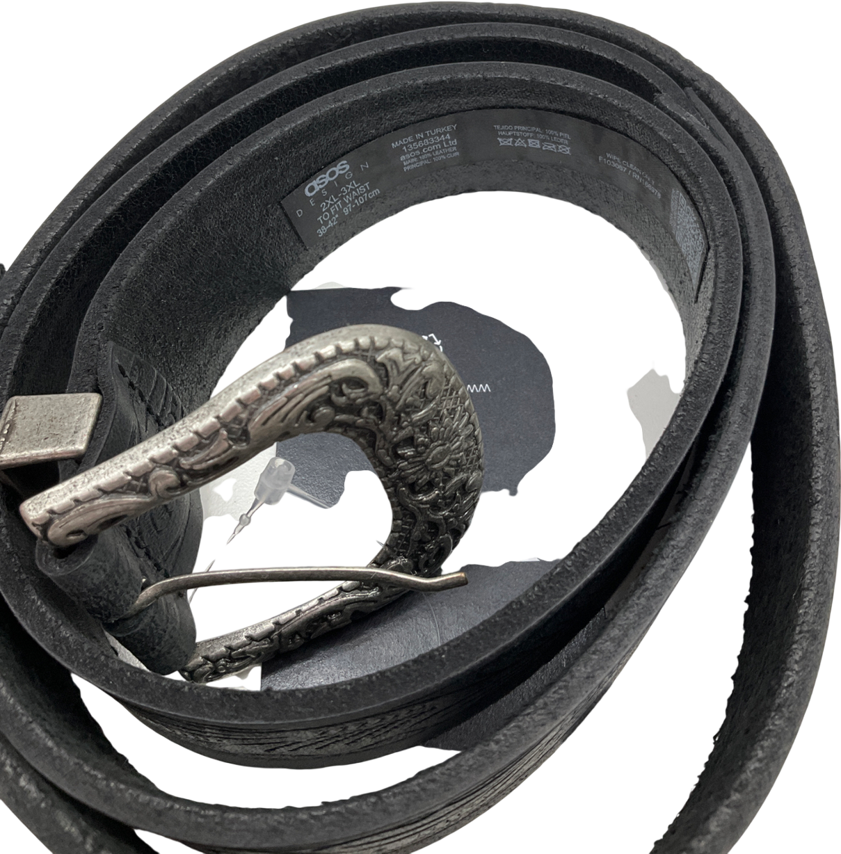 ASOS Black Waist Belt UK XXL