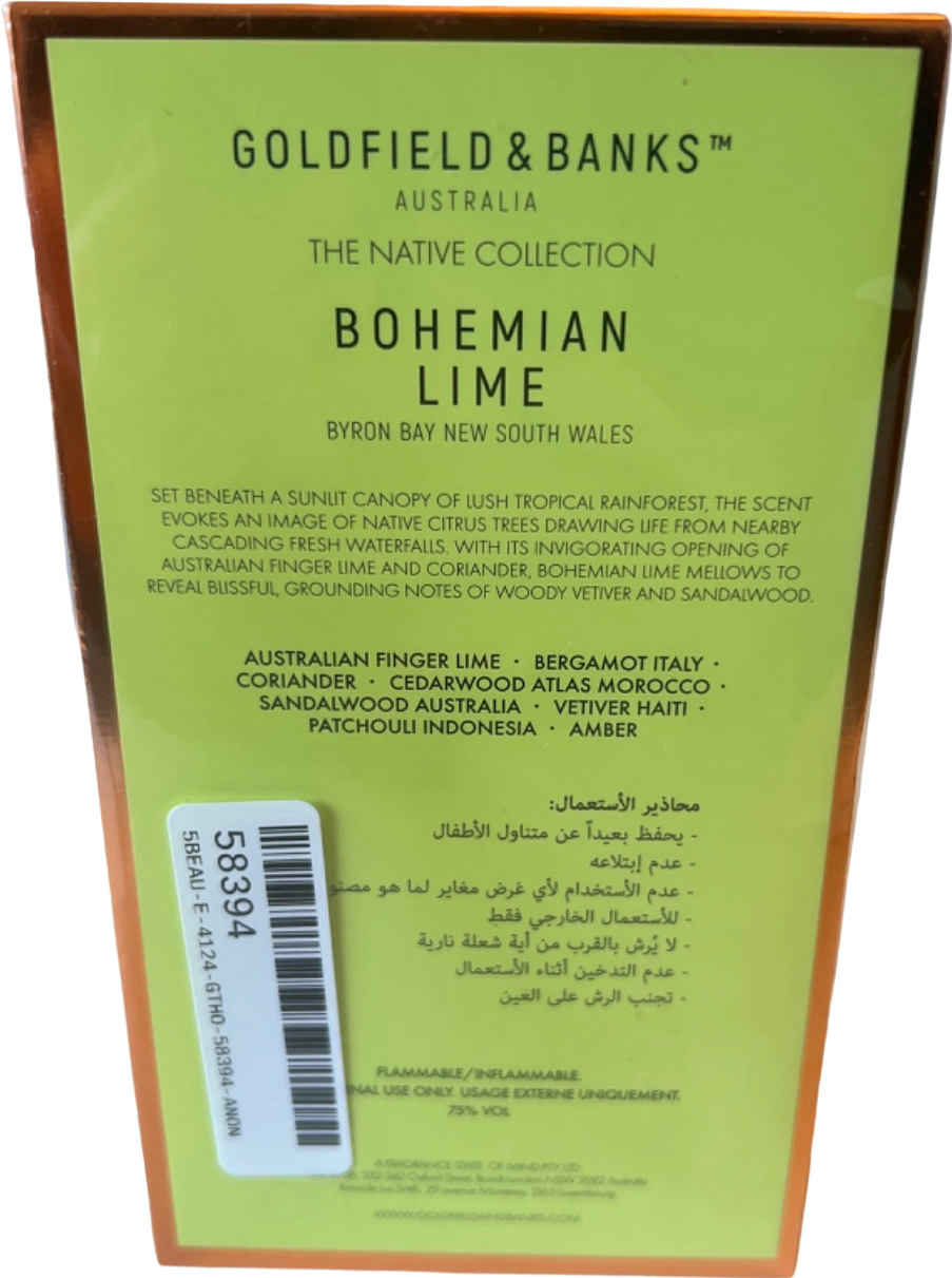 Goldfield & Banks Bohemian Lime Perfume 100ml