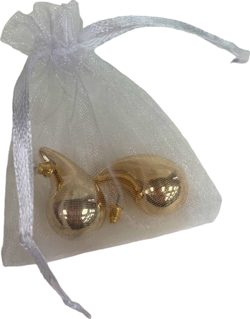 Gold large Teardrop stud Earrings