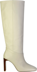 MANGO Cream Campo Leather Knee High Boots UK 4 EU 37 👠